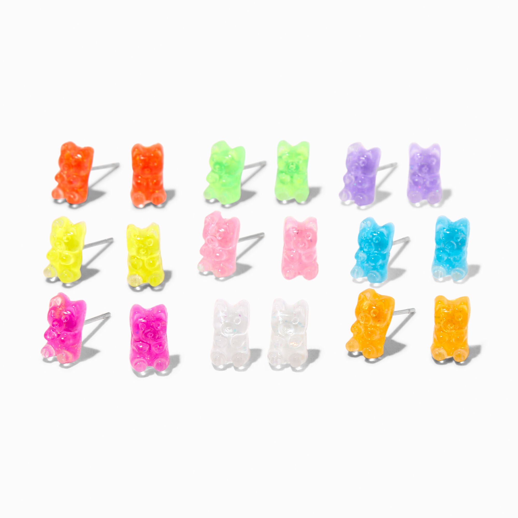 Lightning Bolt Clip On Earrings - Neon Yellow | Claire's